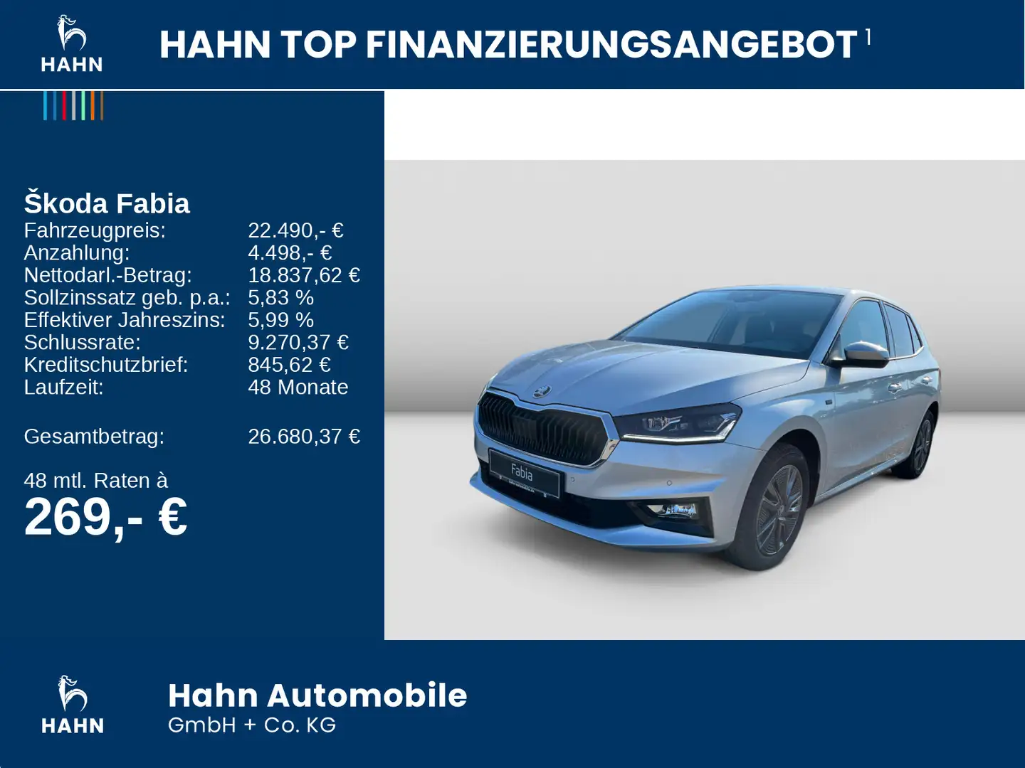 Skoda Fabia Tour TSI 95PS SHZ PDC Alu Assistenz Kam LE Silber - 2