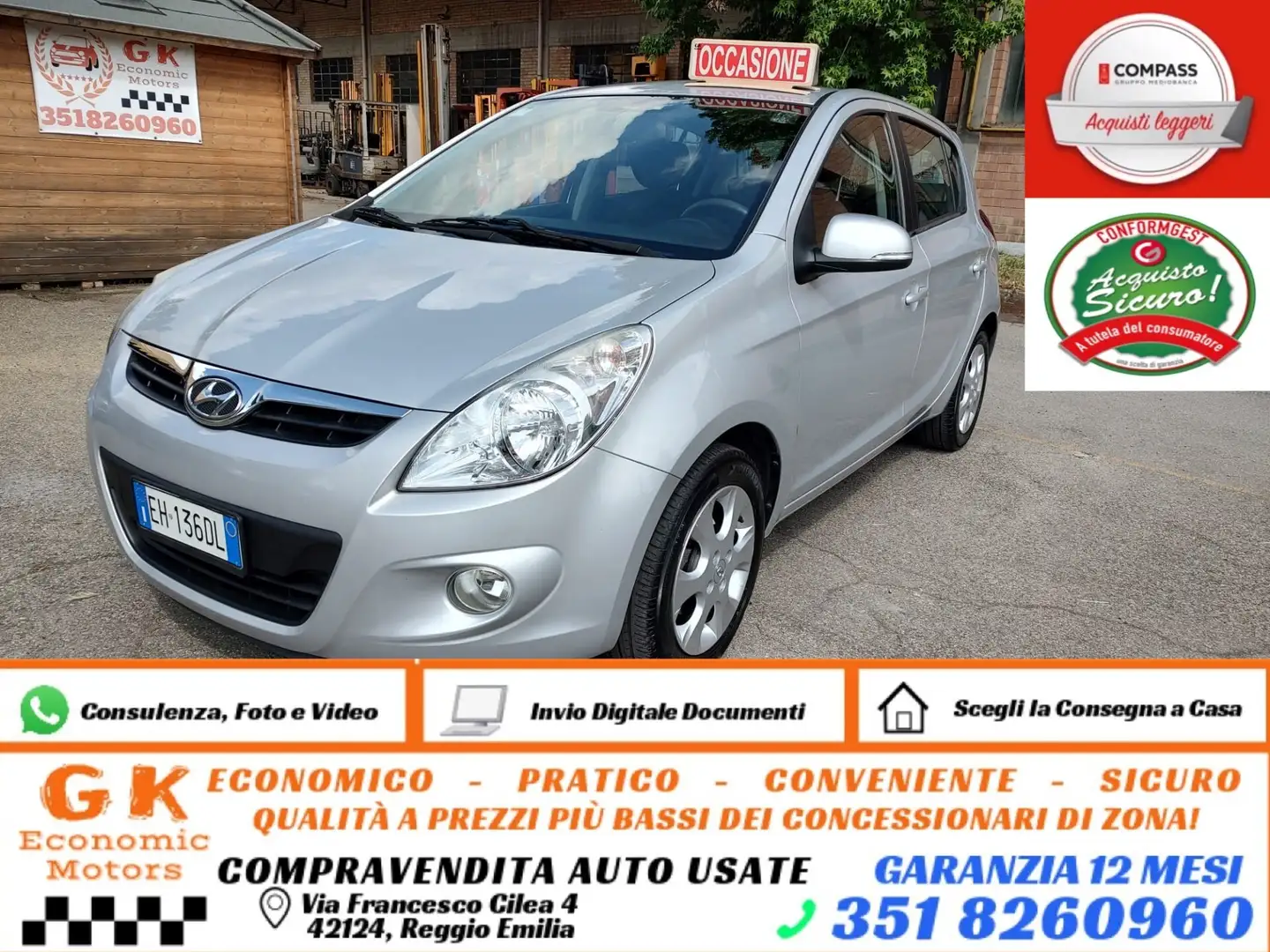Hyundai i20 1.4 CRDi 5p. Sound Edition, OK NEOPATENTATI, GARAN Grigio - 1