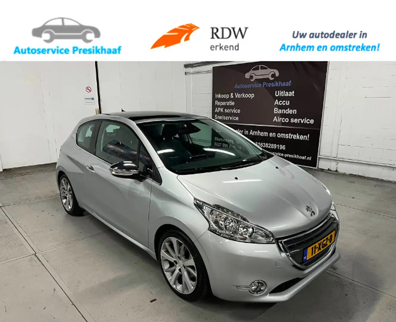 Peugeot 208 1.6 VTi Allure VOL-LEDER / PANORAMADAK Gris - 1