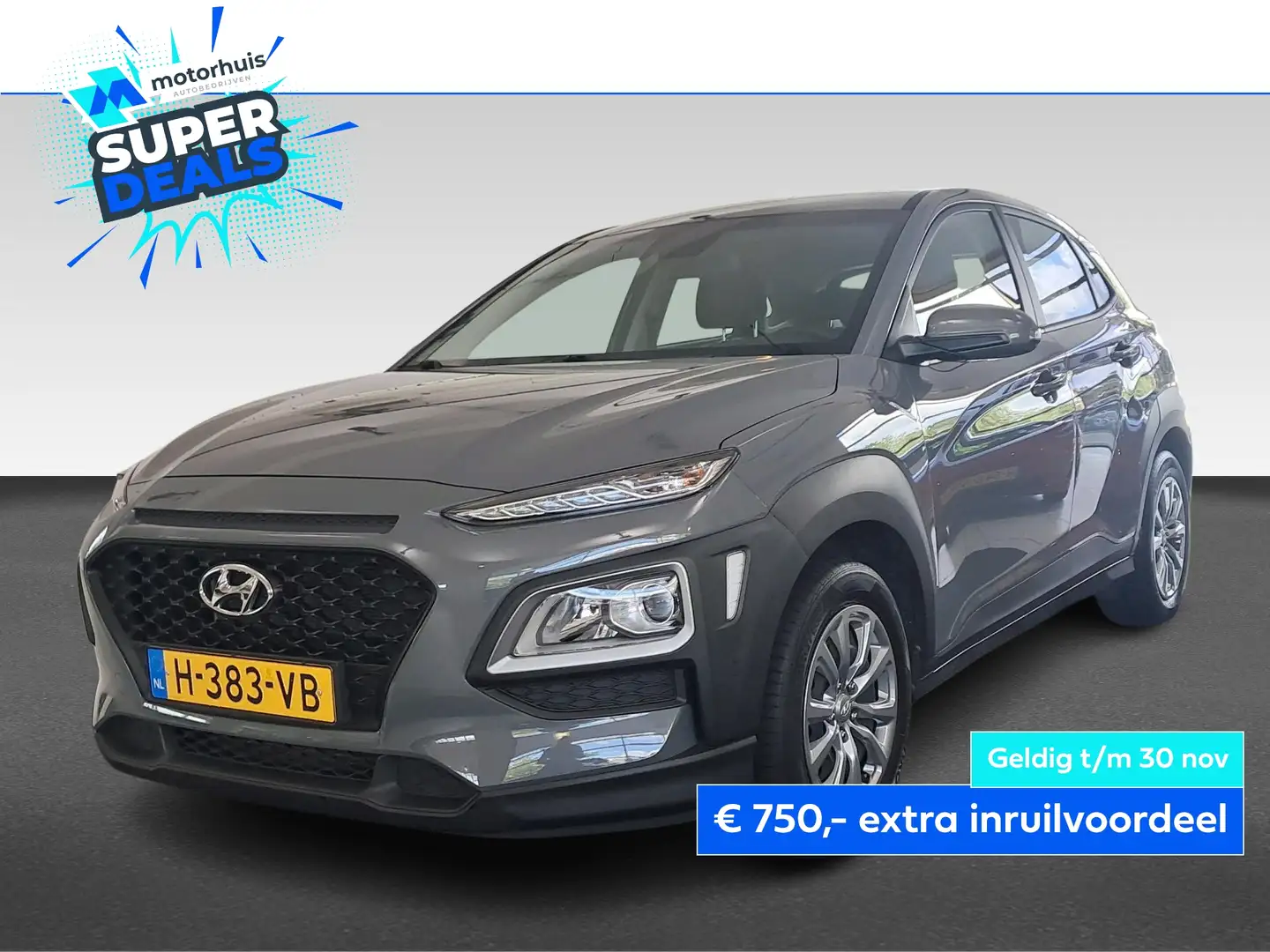 Hyundai KONA 1.0 T-GDI 120PK 2WD DRIVE AIRCO NAP Gris - 1