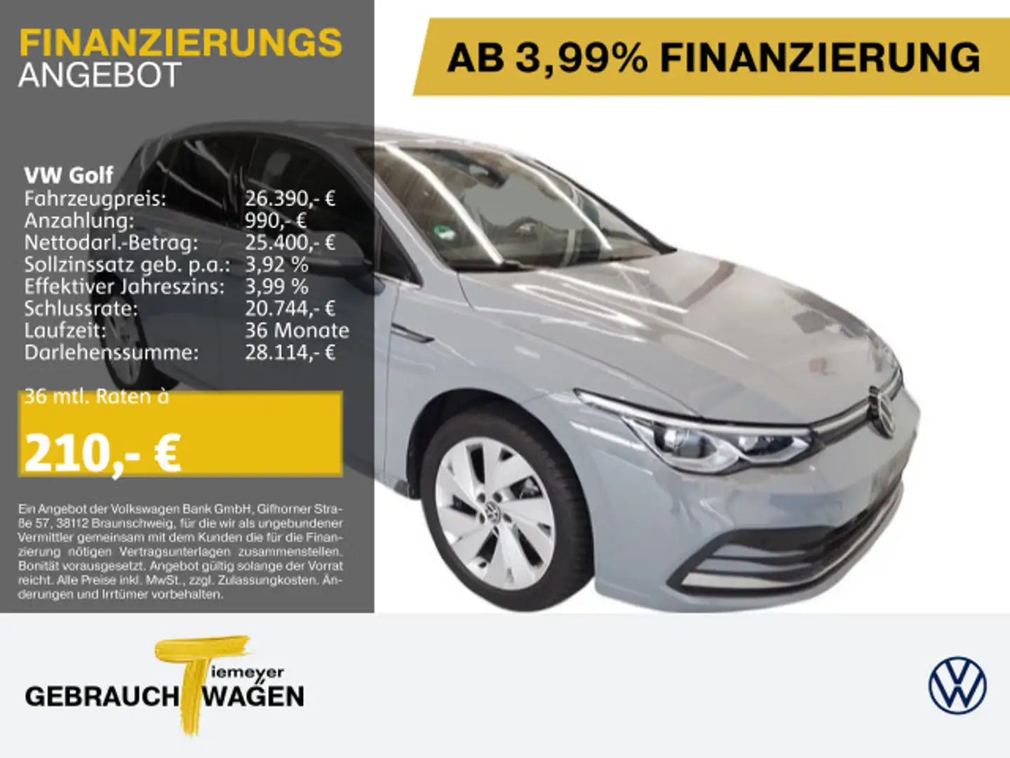 Volkswagen Golf 2.0 TDI DSG STYLE LM18 LED AHK PRIVACY Grau - 1