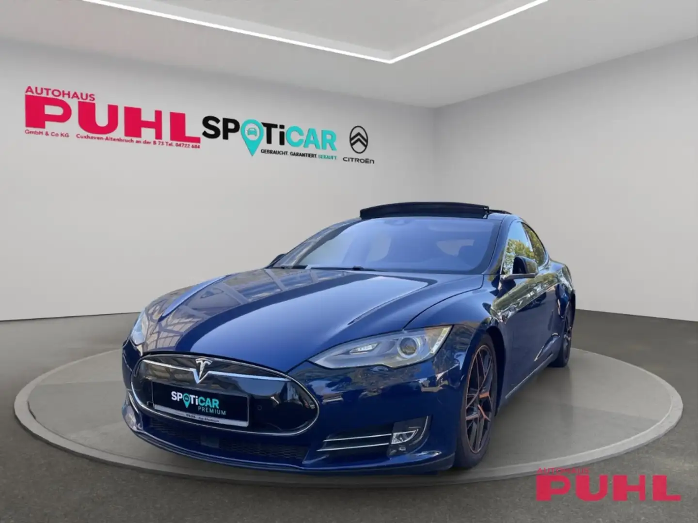 Tesla Model S Panorama e-Sitze SHZ Parklenkass. Spurwechselassis Blau - 2