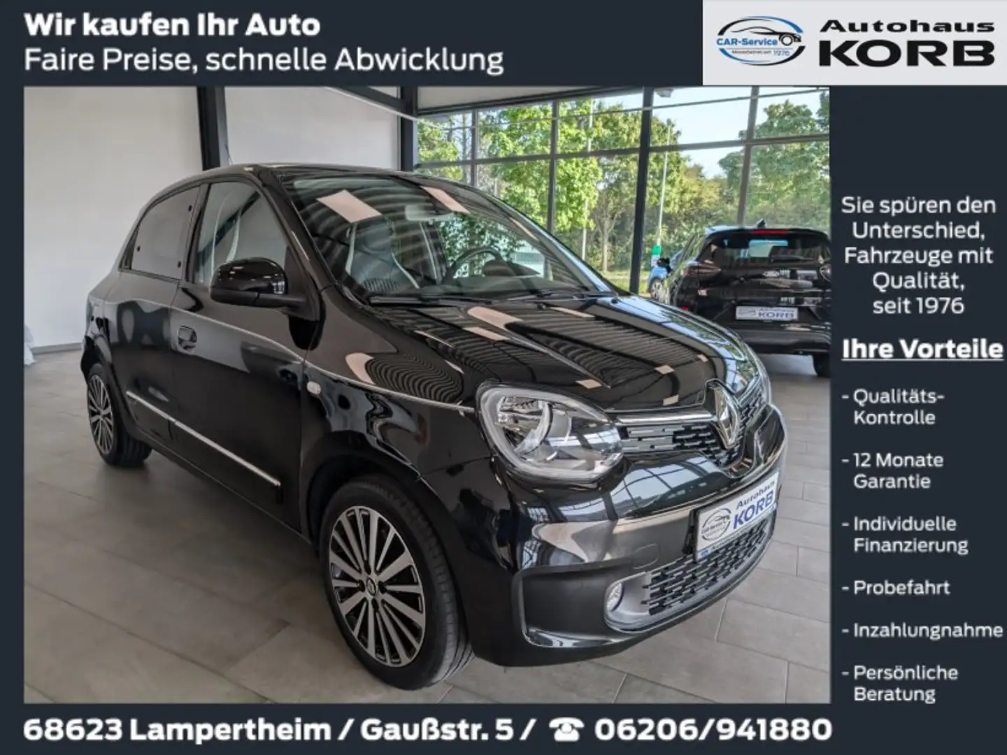 Renault Twingo SCe 65 INTENS, Garantie, 1. Hand Negro - 1
