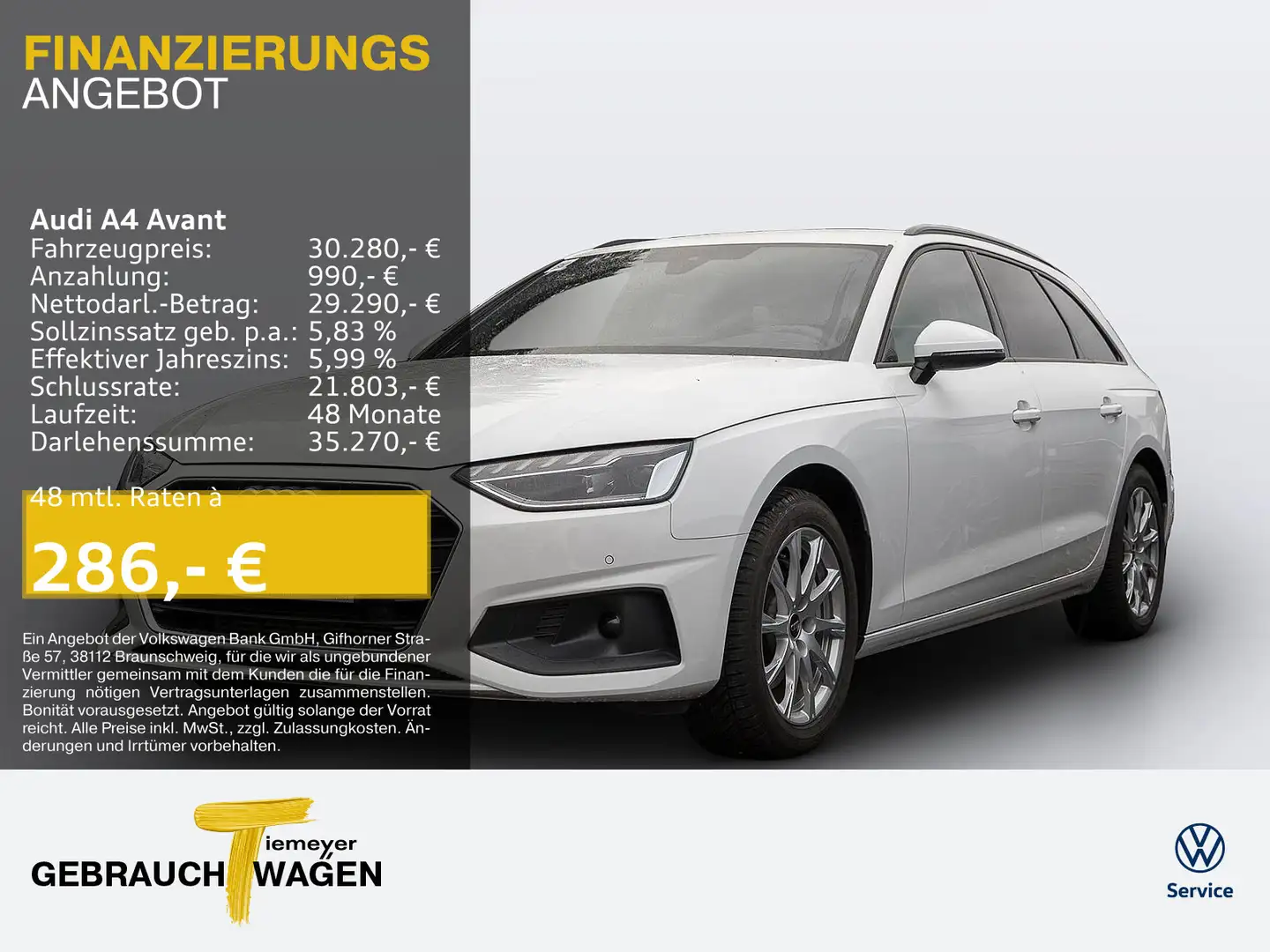 Audi A4 40 TFSI BUSINESS KAMERA ST.HEIZ LED LM1 Bianco - 1