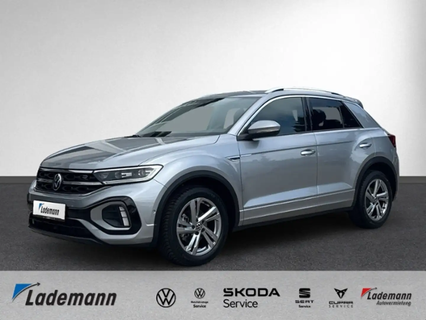 Volkswagen T-Roc 1.0 TSI R-Line LED+NAVI+AHK+KAMERA+ACC+SHZ Silber - 1