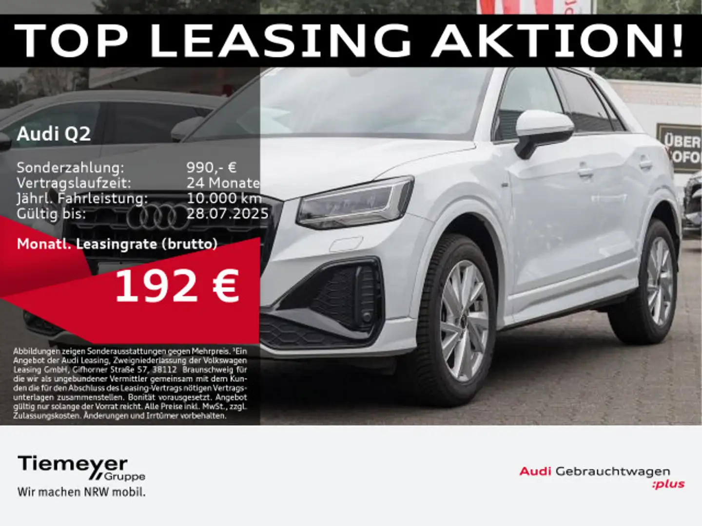 Audi Q2 30 TFSI S LINE eKLAPPE LM18 AHK VC+ Weiß - 1