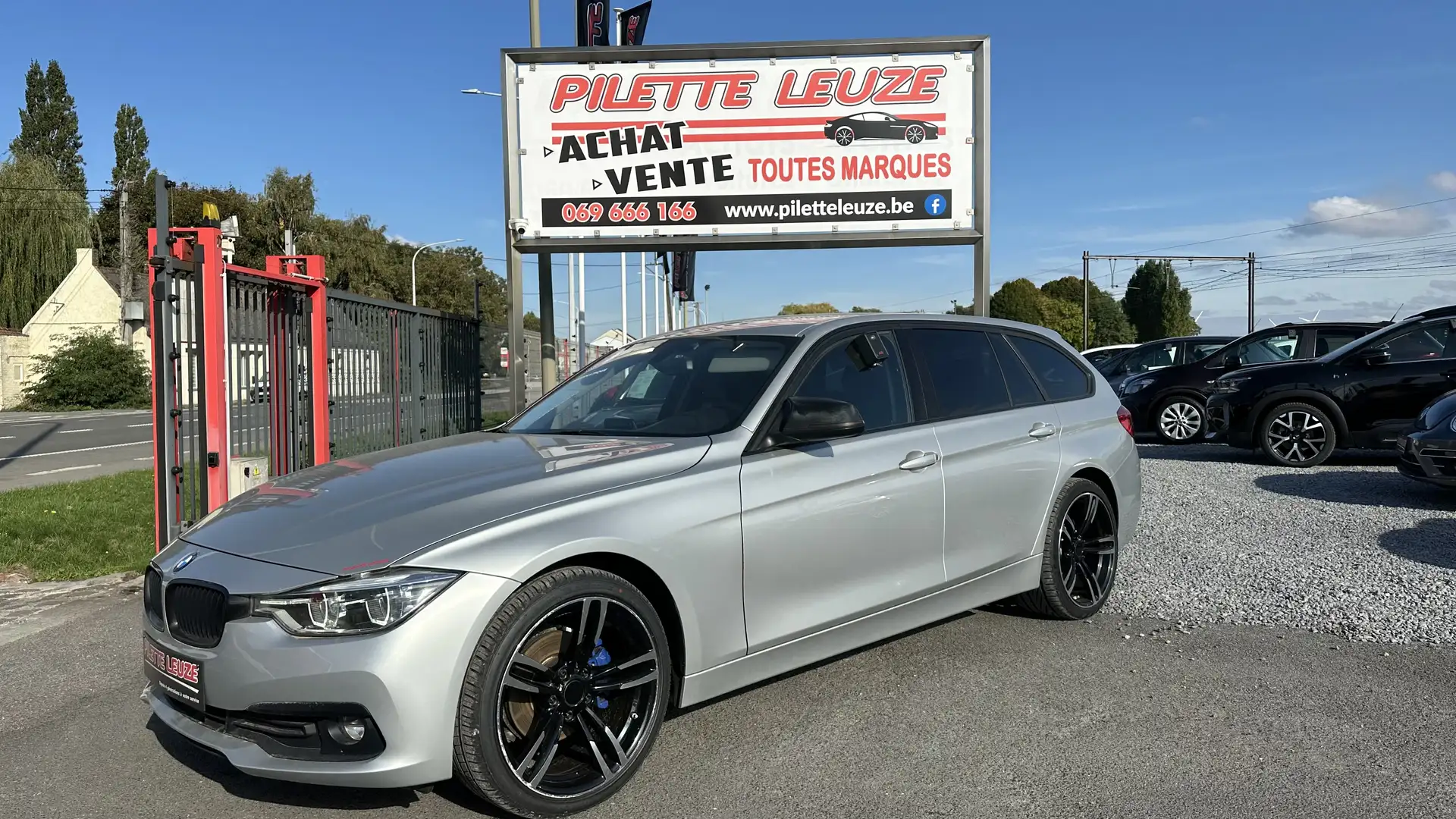 BMW 316 Touring d AUTOMATIQUE /SIEGES CUIR/GPS/BLUETOOTH Gris - 2