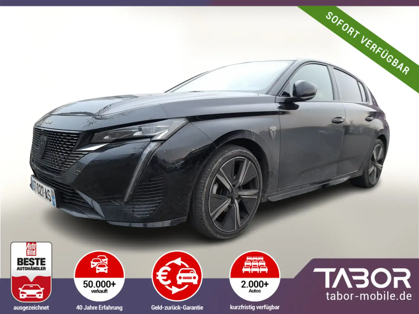 Peugeot 308 1.2 PT 130 Aut. GT Matrix Nav Kam ACC PDC Schwarz - 1