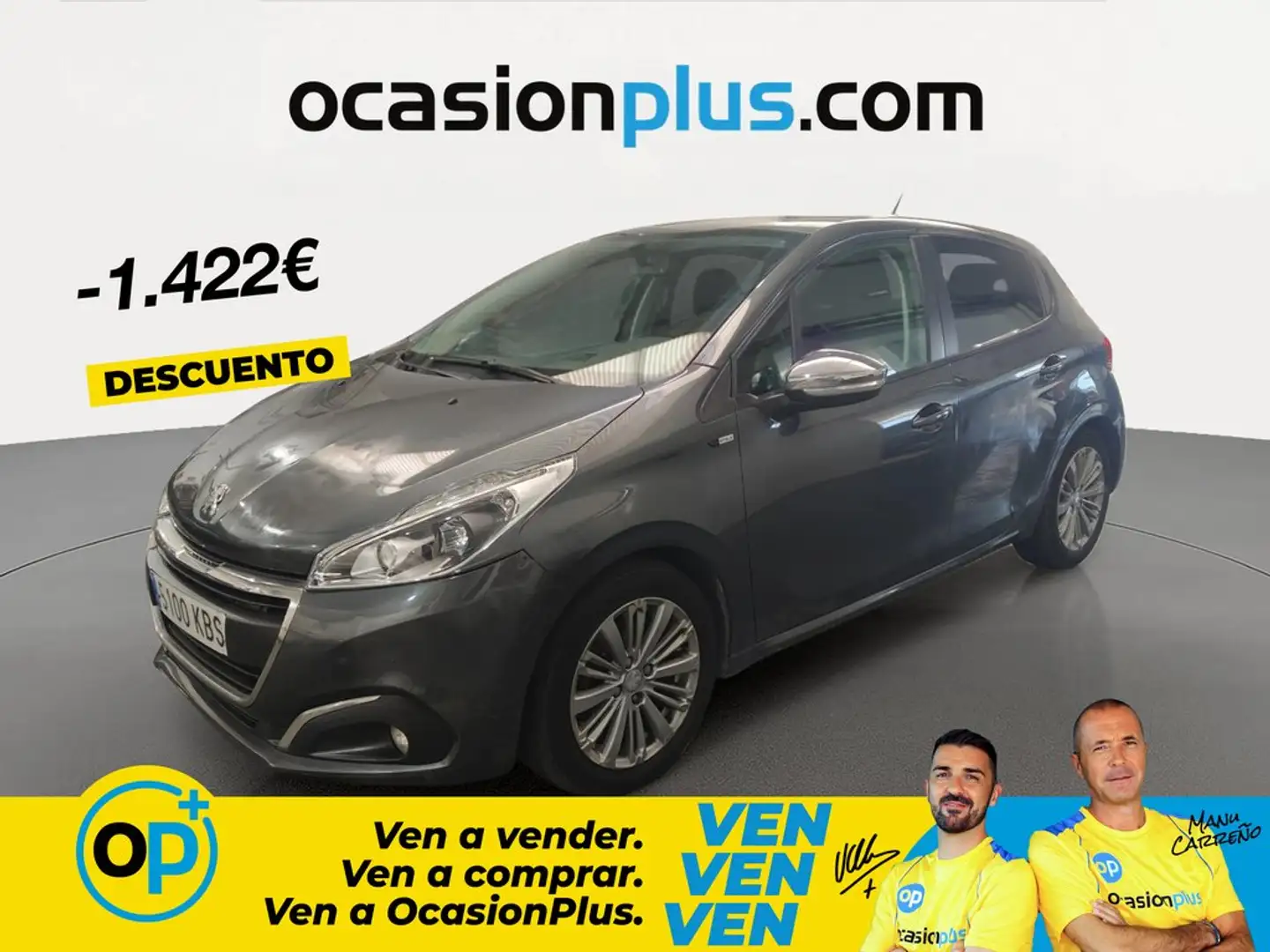 Peugeot 208 1.6BlueHDi Style 75 Gris - 1