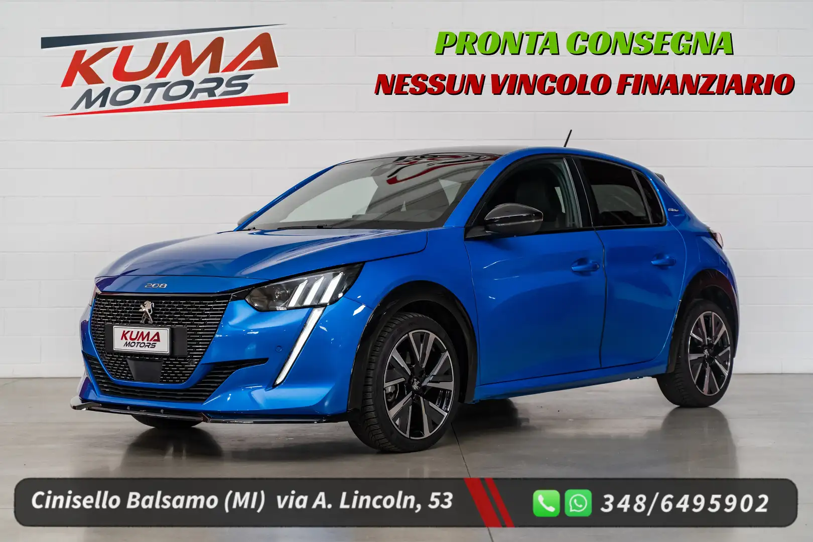 Peugeot 208 1.2 100cv GT Line retrocamera scarico sportivo Blu/Azzurro - 1