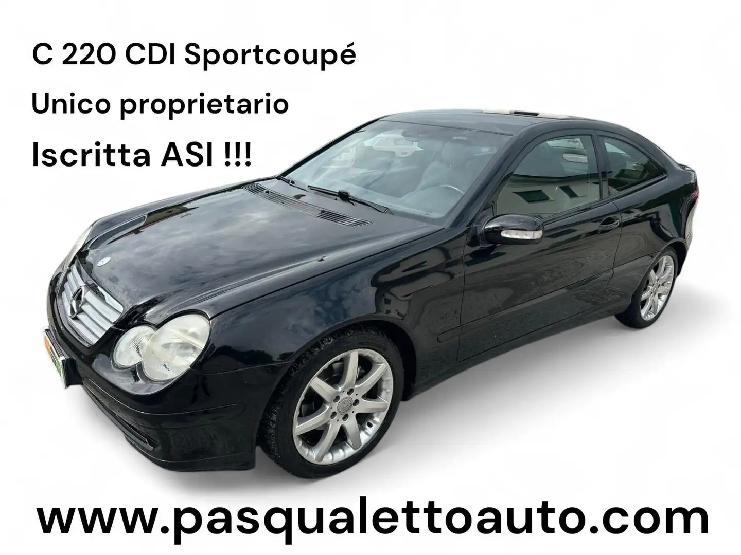 Mercedes-Benz C 220 OMOL.  ASI! Classe C SportCoupe' cdi (CL203) Nero - 1