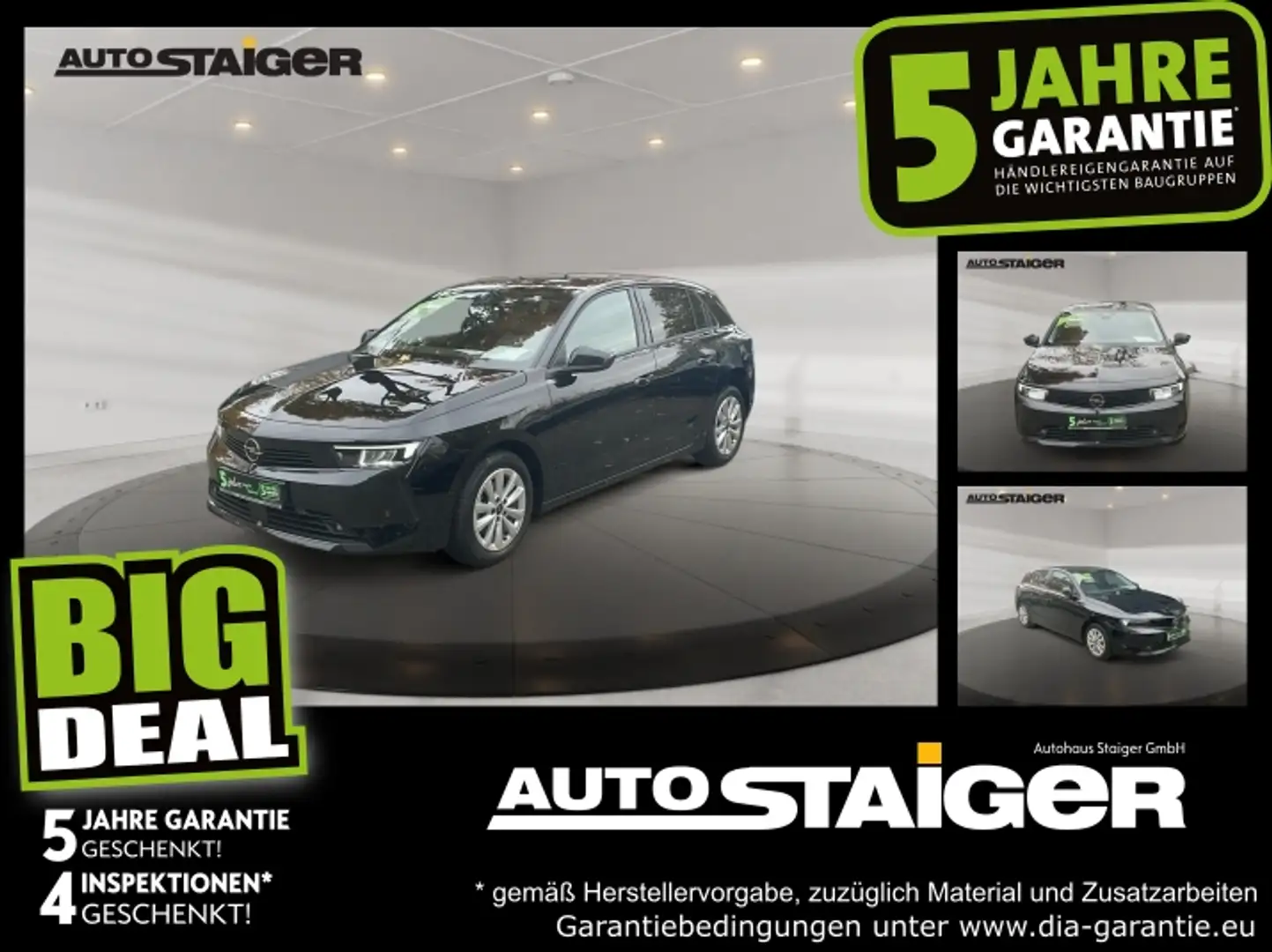 Opel Astra L 1.2 Turbo Elegance AHK LED Navi PDC Zwart - 1