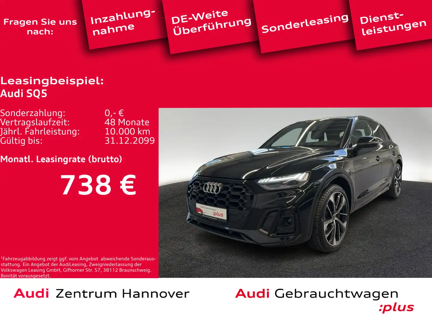 Audi SQ5 3.0 TDI quattro Matrix Kamera AHK B&O Schwarz - 1