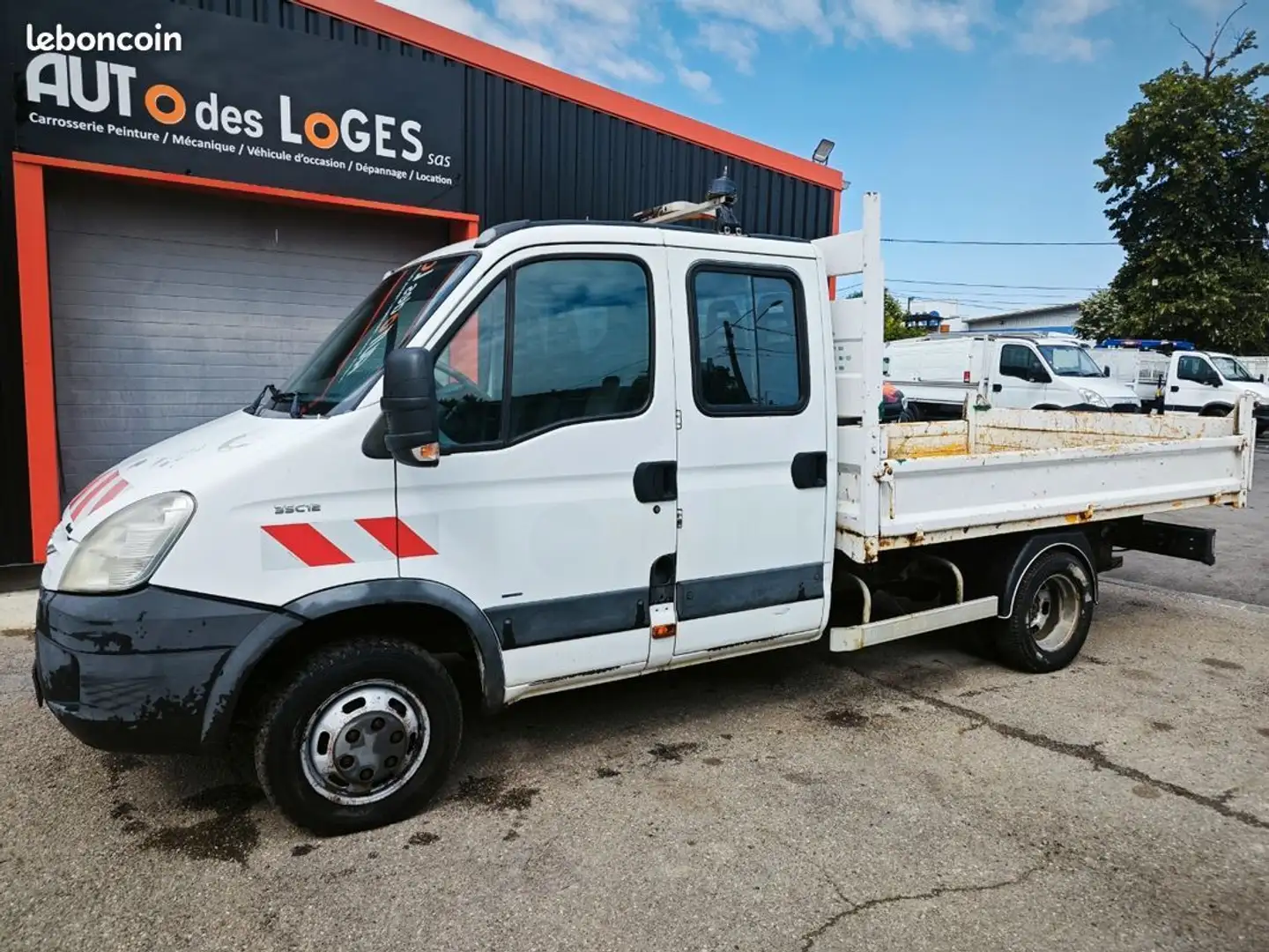 Iveco Daily Chassis-Cabine double cabine benne Blanc - 1