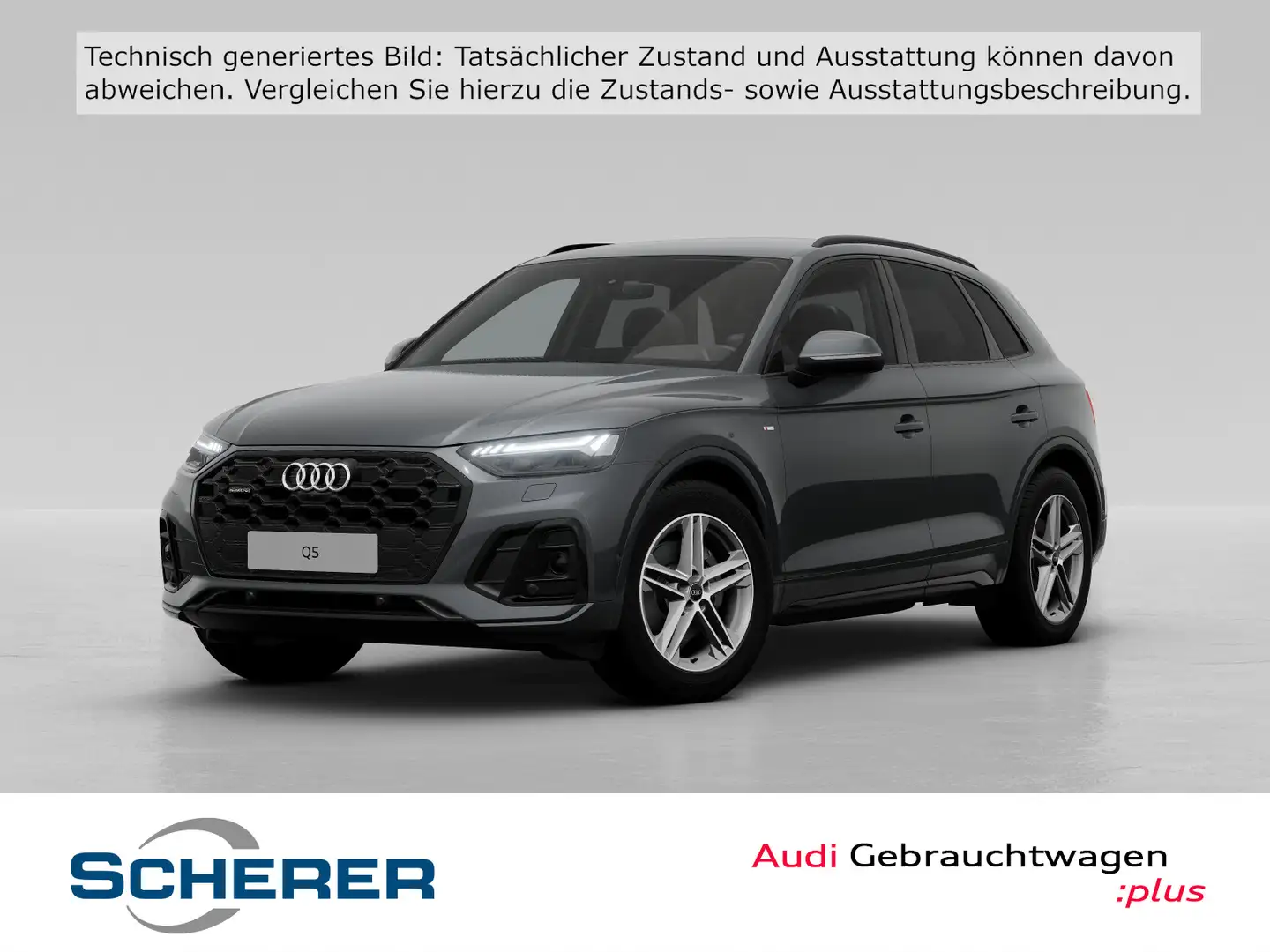 Audi Q5 45 TFSI quattro S line S tronic MATRIX AHK AC Grau - 1