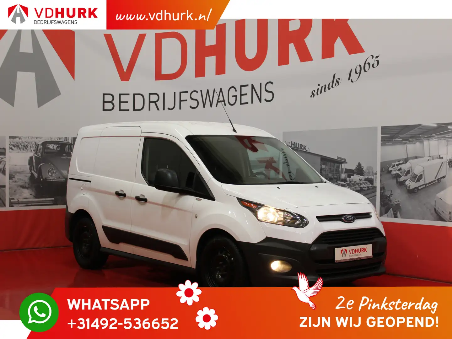 Ford Transit Connect * 1.5 TDCI 100 pk Cruise/ PDC/ Trekhaak/ Airco Alb - 1