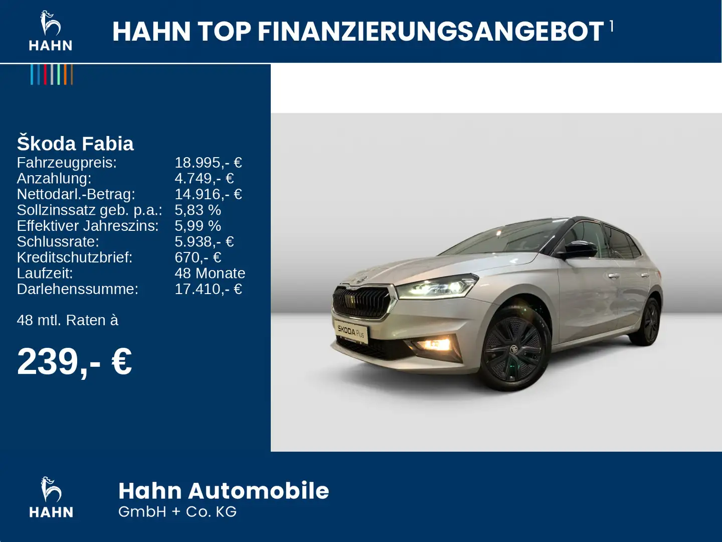Skoda Fabia 1.0 TSI DSG Style LED App-Connect PDC Silber - 2