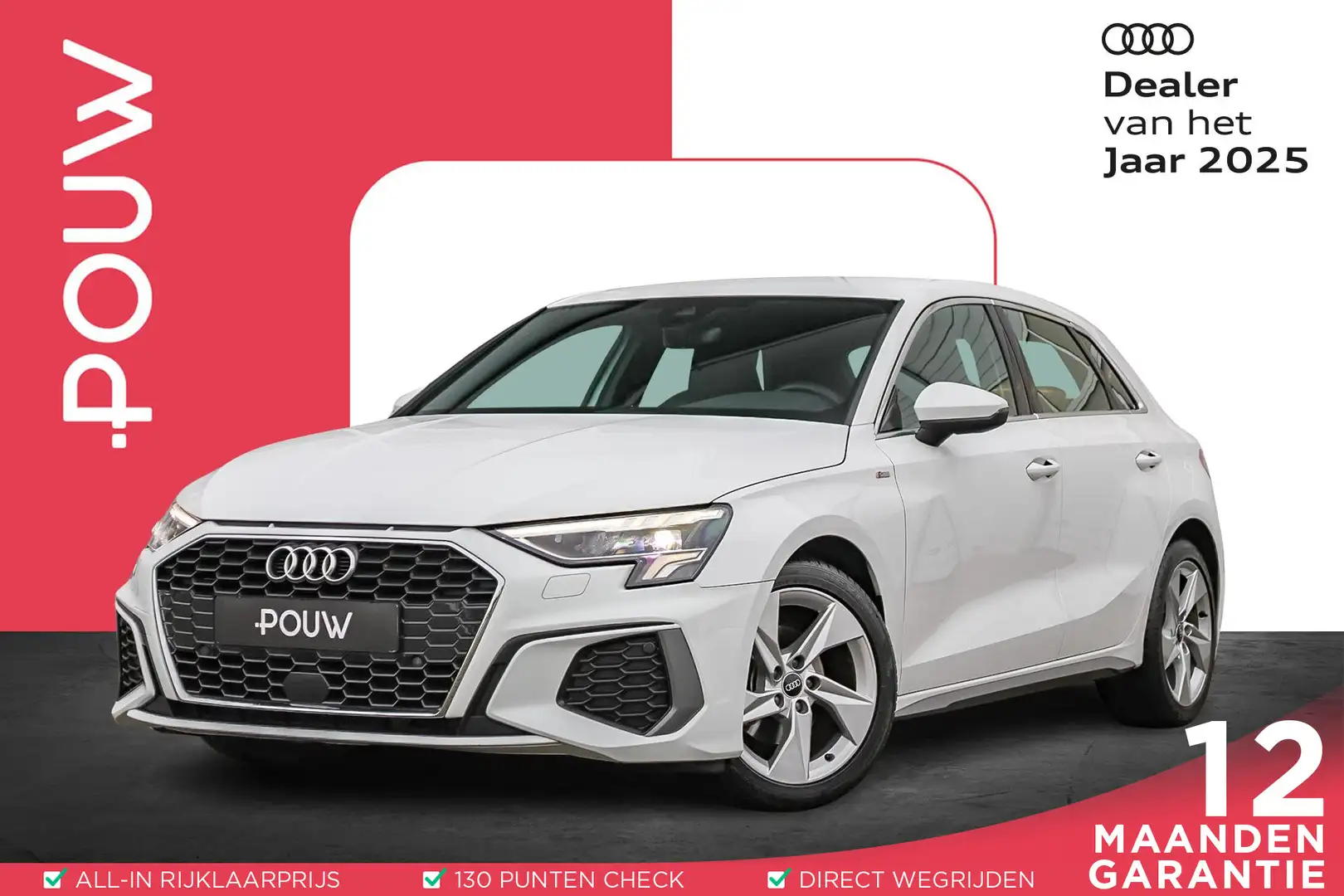 Audi A3 Sportback 30 TFSI 110pk S-tronic S-Line Edition | Blanc - 1