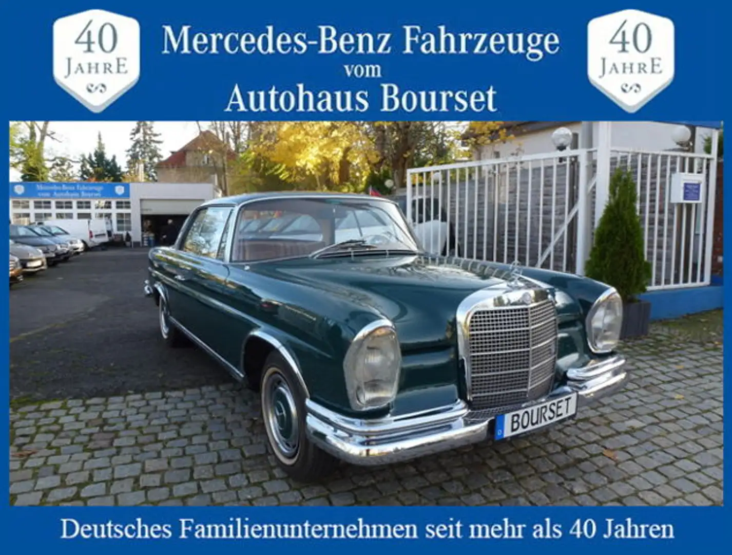 Mercedes-Benz 280 SE Coupe W111 Automatik-90.000 KM-Servo-SD Lederpo Grün - 1