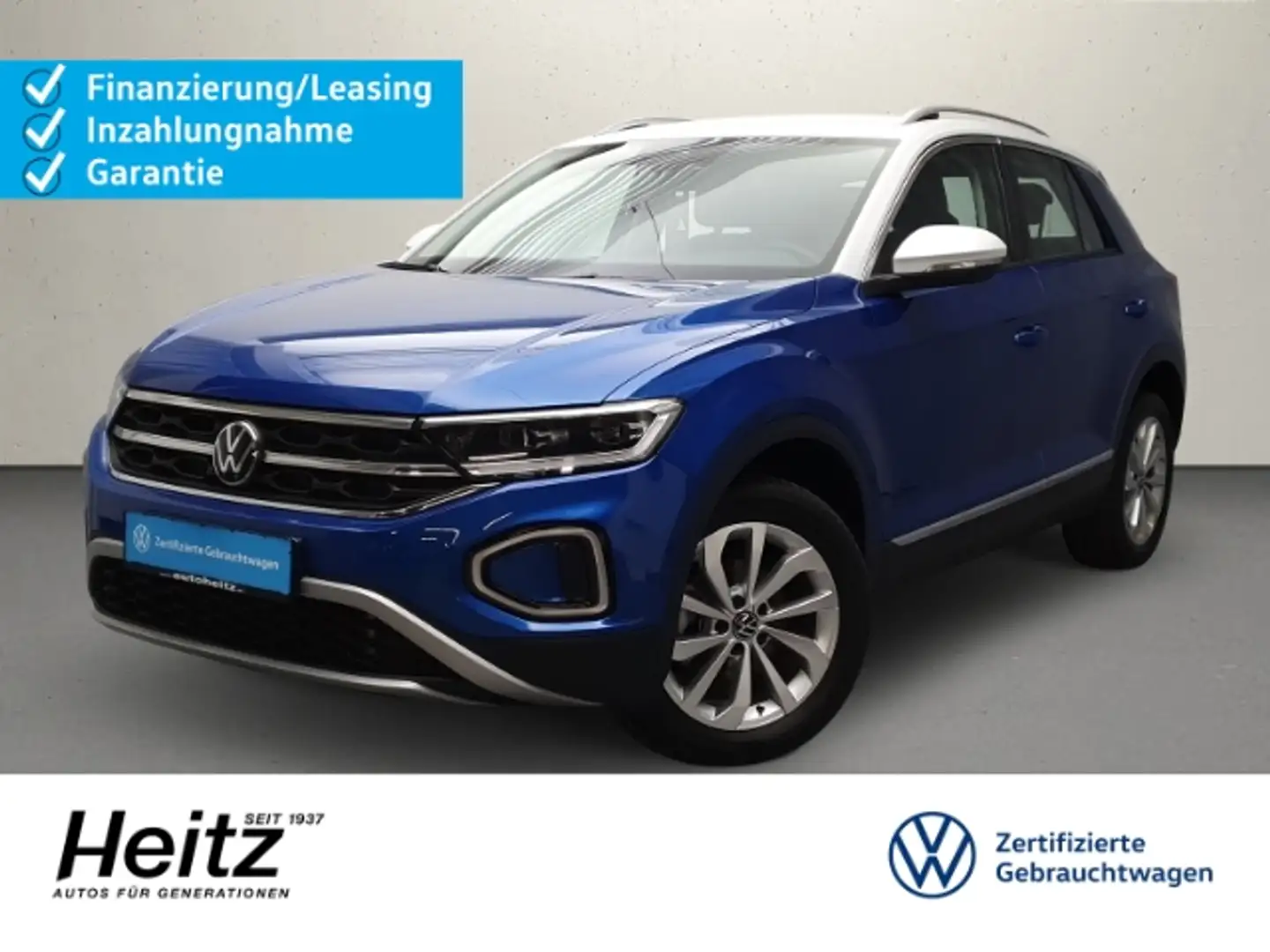 Volkswagen T-Roc 1.5 TSI DSG Style AHK Navi LED ACC Bluetooth Blau - 1