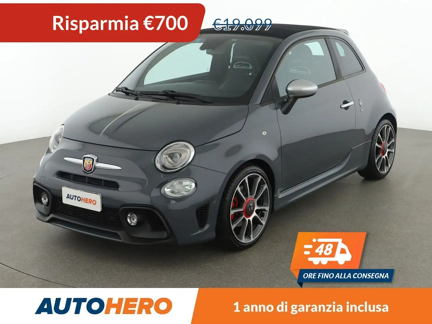 Abarth 595C 1.4 Turbo Turismo 165 CV Šedá - 1