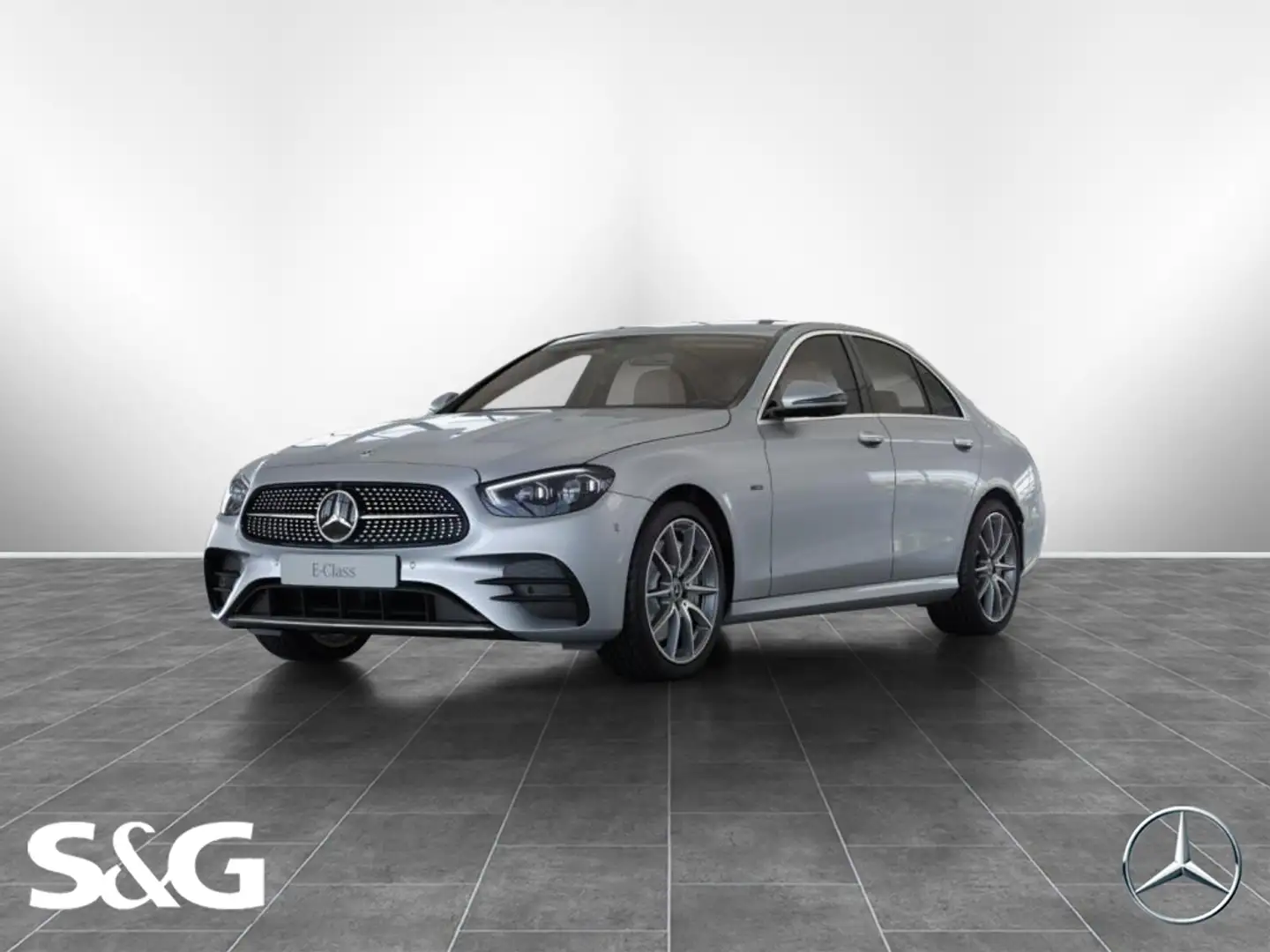 Mercedes-Benz E 300 de Limousine 360°+MBUX+AHK+HUD+Sitzhzg+19 Silber - 1