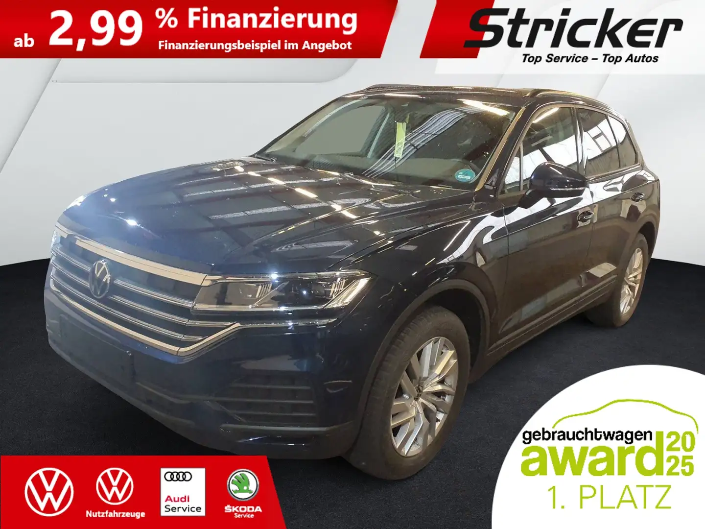 Volkswagen Touareg 3.0TDI 471,-ohne Anzahlung AHK Luft App-Connect Blau - 2