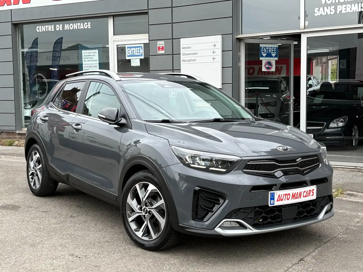 Kia Stonic 1.0 T GT Line 1er MAIN 77.000KM CAMERA GPS LED Gris - 1