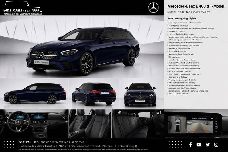 Mercedes-Benz E 400 d 4MATIC 1.H NIGHT MEM LED NAV KAM E.HECK — photo 2