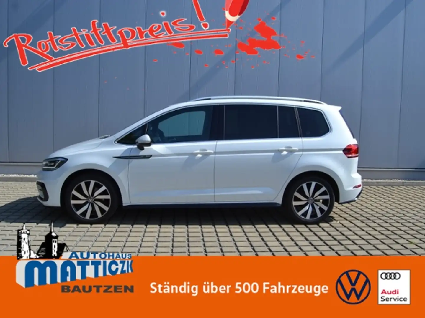 Volkswagen Touran 2.0 TDI DSG R-Line MEGA-VOLL/STAND-HZ/PANORAMA/18 Weiß - 1