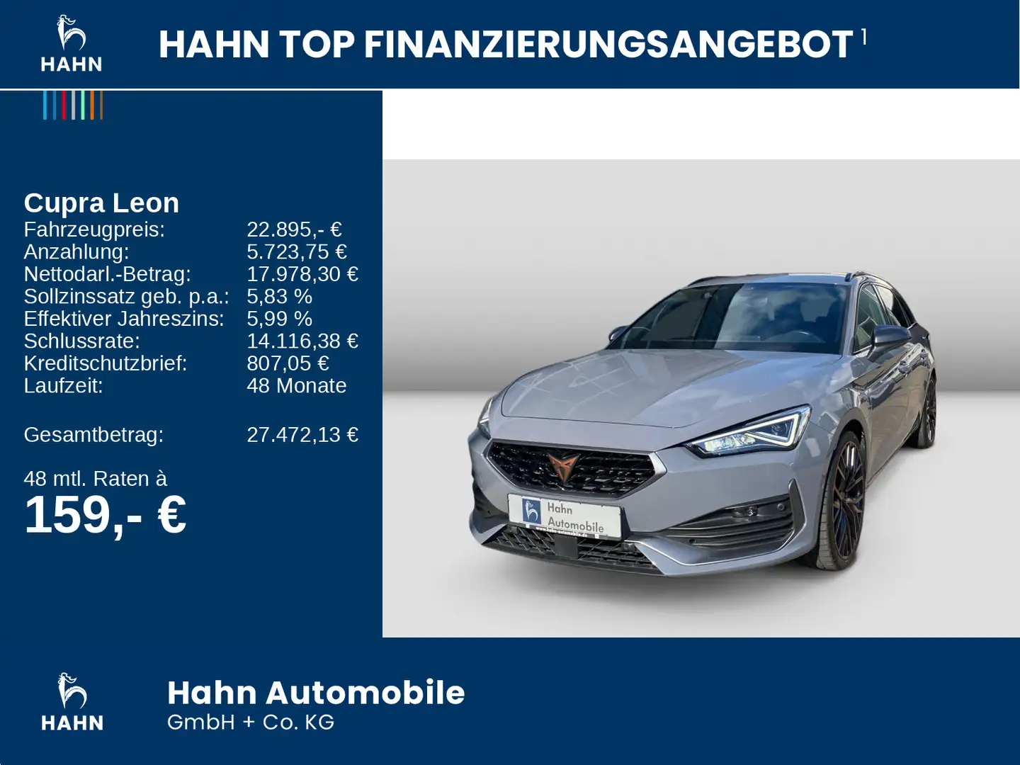 CUPRA Leon Sportstourer 1.4e DSG VZ AHK Navi Sitzhzg Grau - 2