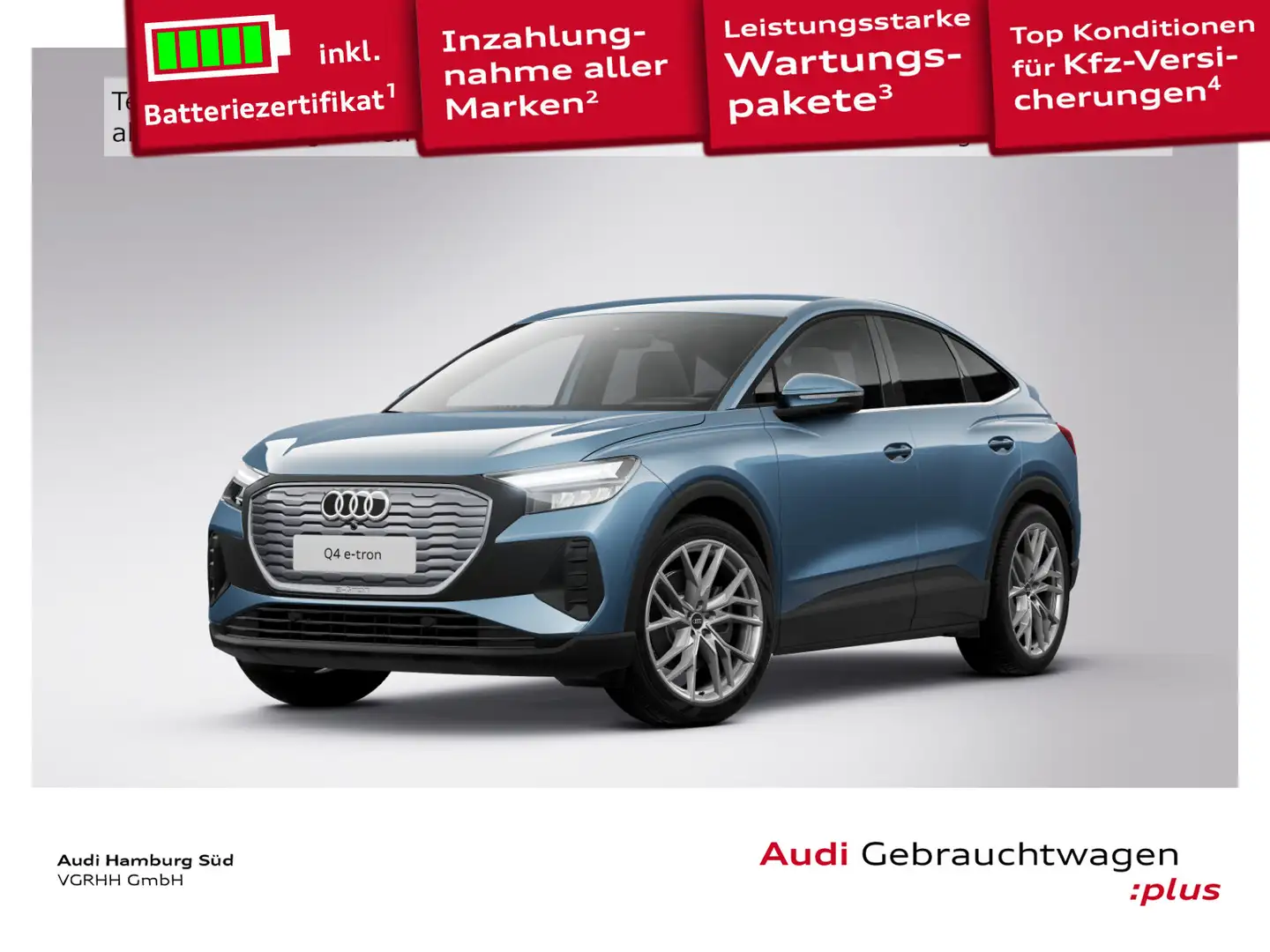 Audi Q4 e-tron Q4 Sportback 45 e-tron 2xS LINE/W-PUMPE/LM21/AHK Blau - 1