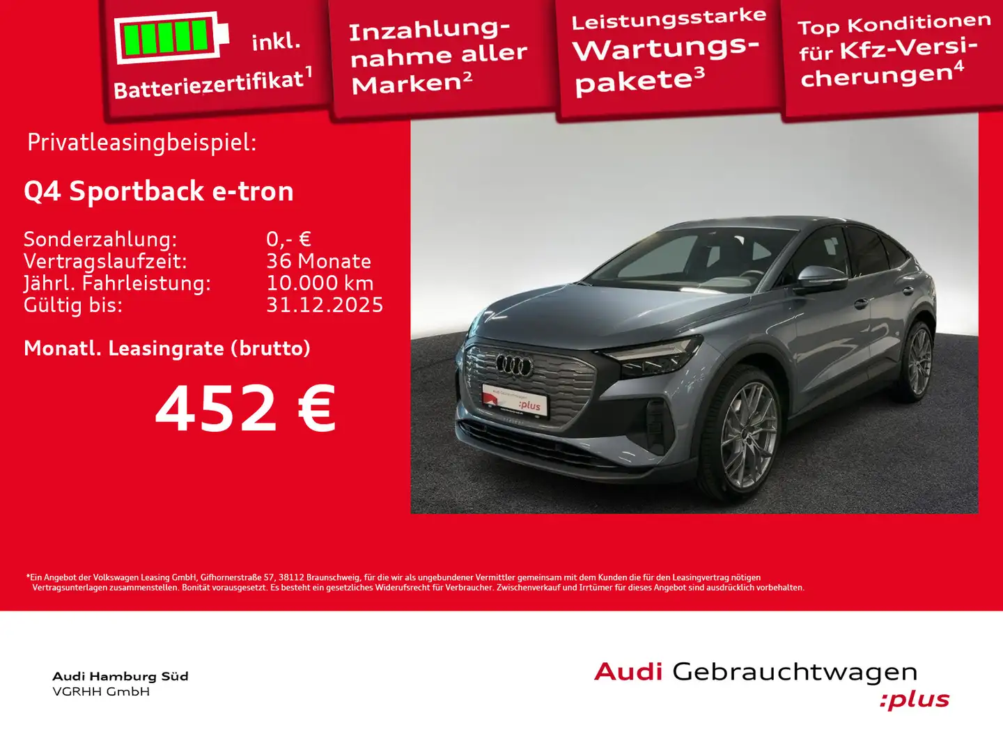 Audi Q4 e-tron Q4 Sportback 45 e-tron 2xS LINE/W-PUMPE/LM21/AHK Blau - 1