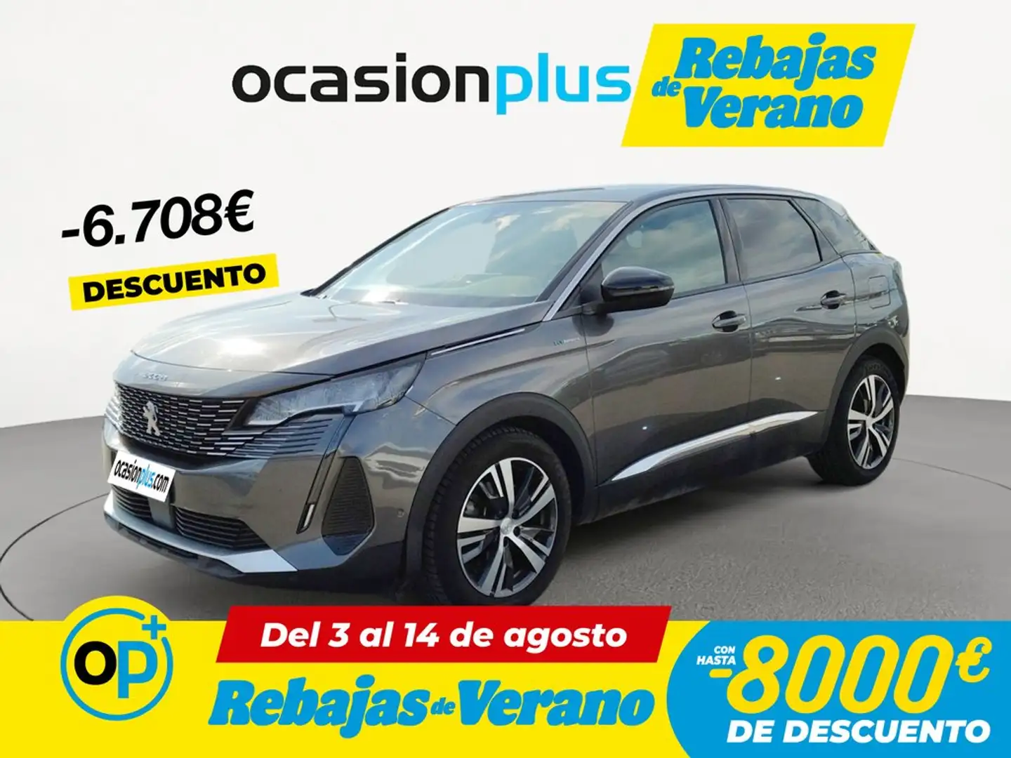 Peugeot 3008 HYB PHEV 300 Allure Pack AWD e-EAT8 Gris - 1