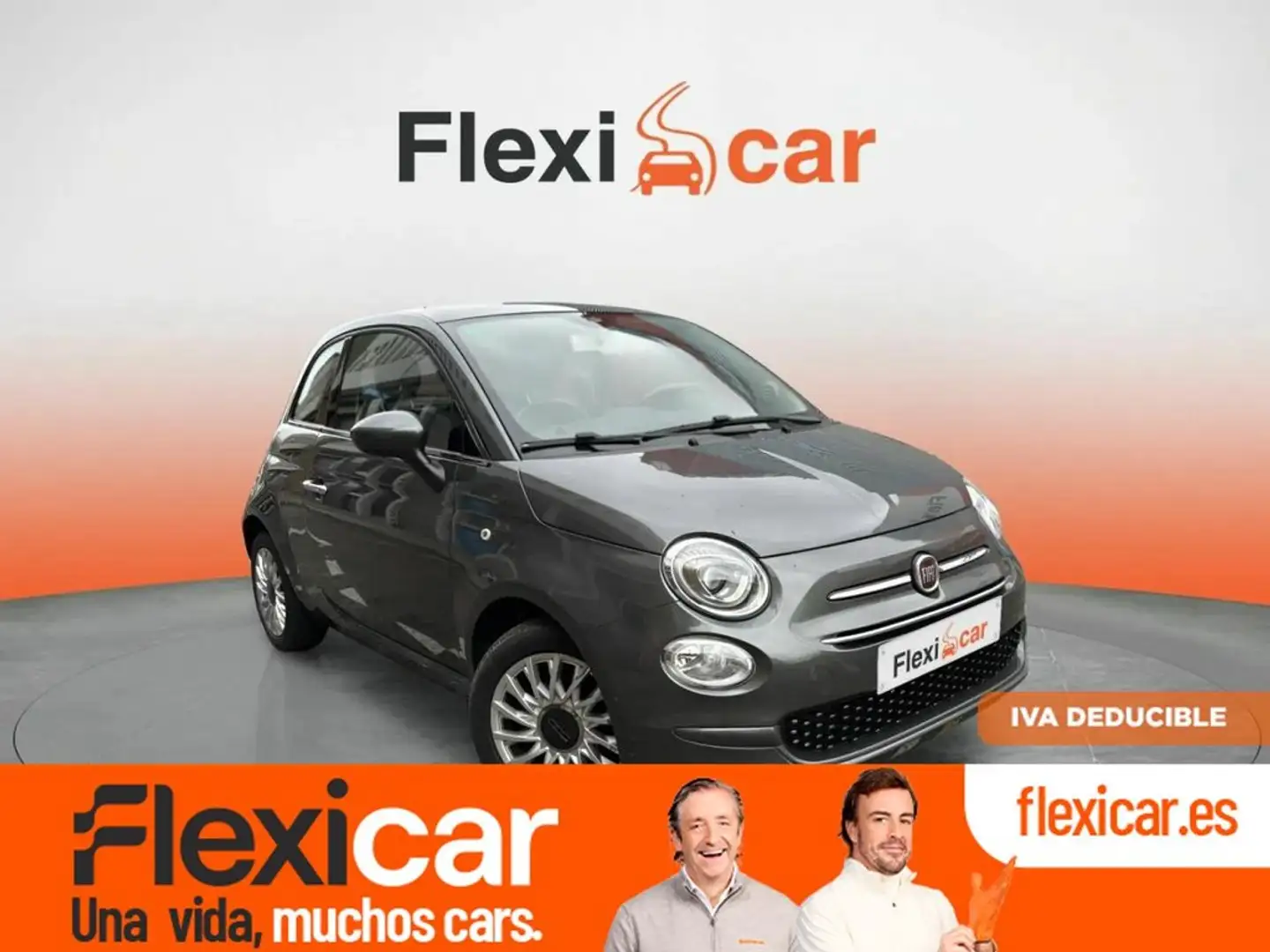 Fiat 500 1.2 Lounge Gris - 1