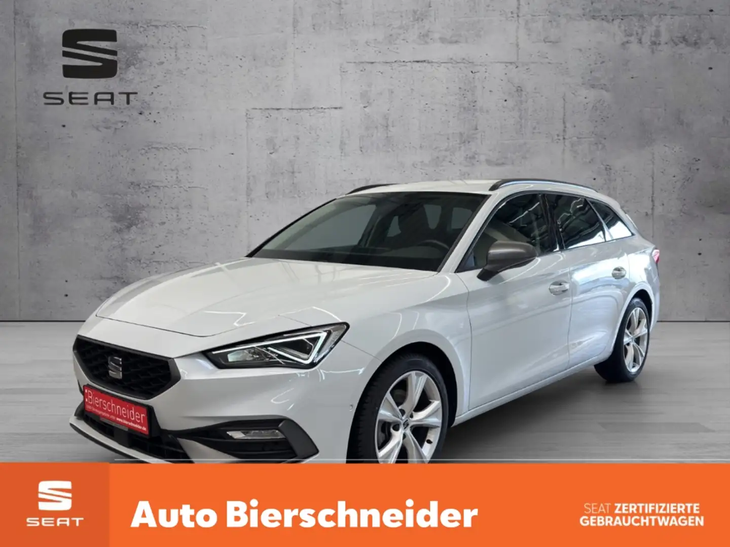 SEAT Leon Sp. 1.5 eTSI DSG FR LED Navi FaPa XL Kamera WP Weiß - 1