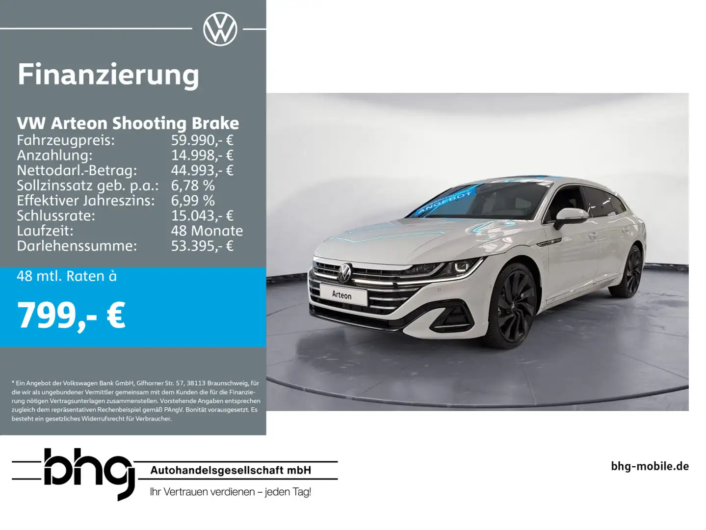 Volkswagen Arteon 2.0 TDI R Line AHK Pano Weiß - 1