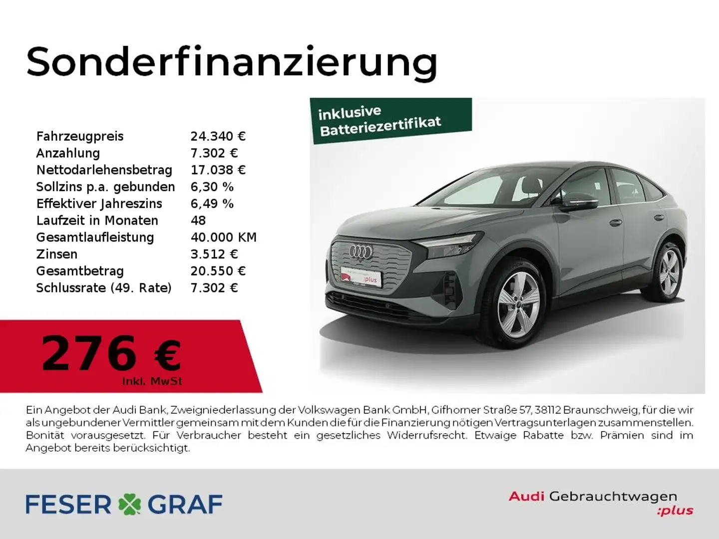 Audi Q4 e-tron Sportback 35 e-tron LED,PDC,Sitzhzg Grijs - 1