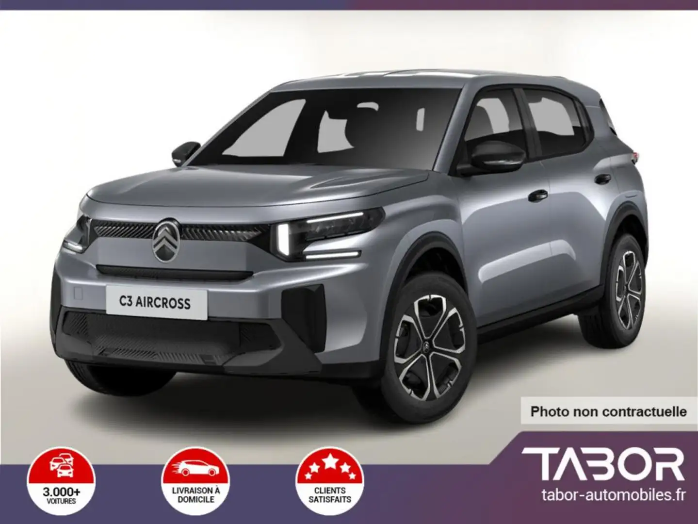 Citroen C3 Aircross Turbo 100 YOU Reg Radars Gris - 1