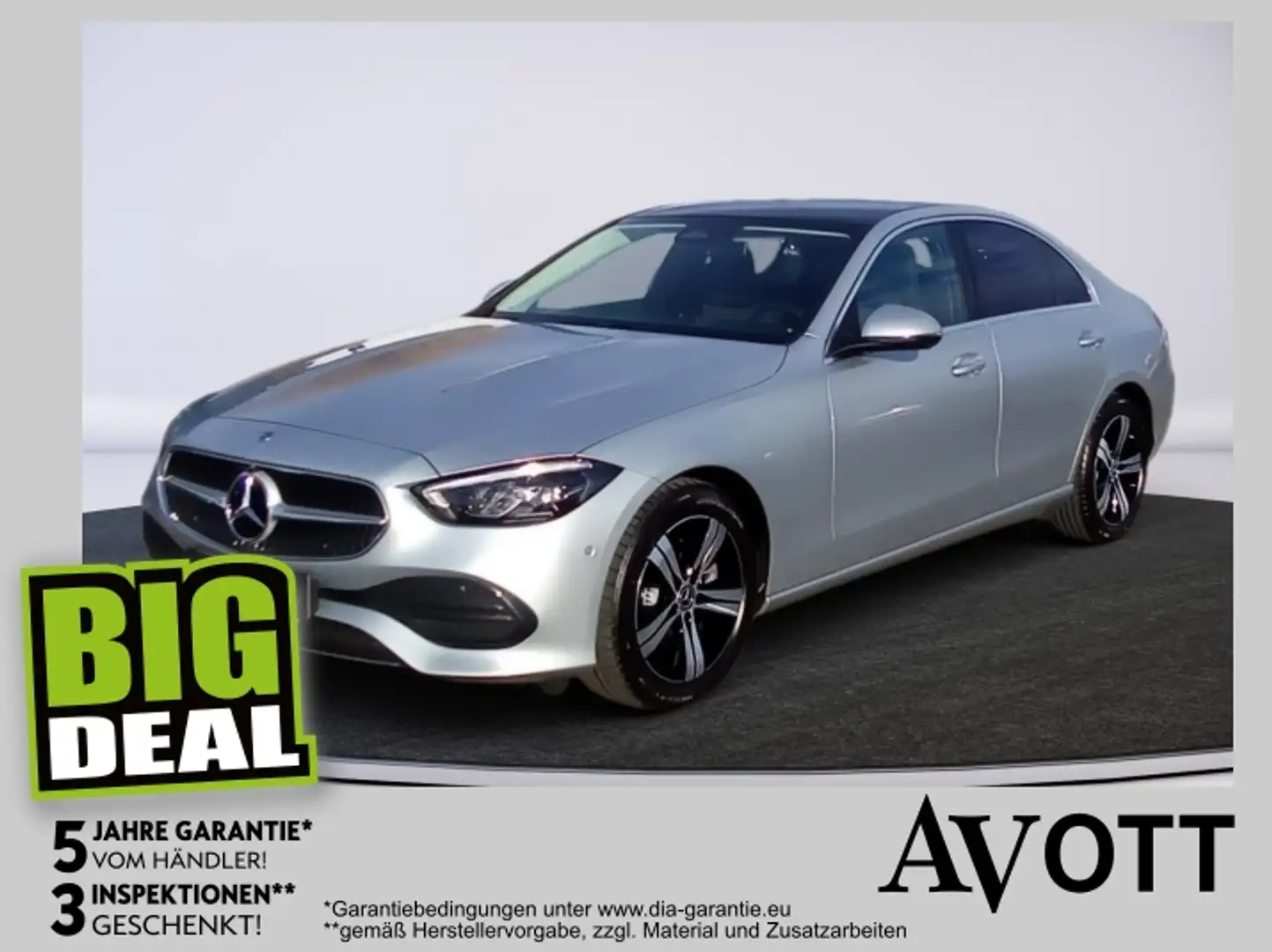 Mercedes-Benz C 200 d Avantgarde Panoramadach, Standheizung Silber - 1