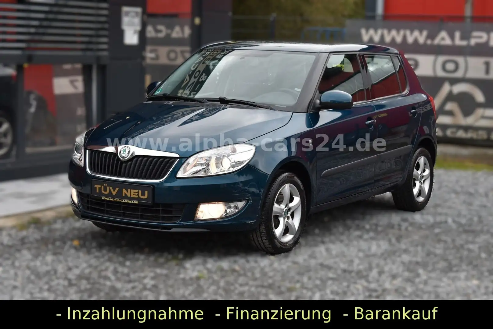 Skoda Fabia Elegance 1. Hand Temp Klima AHK SH TÜV Blauw - 1