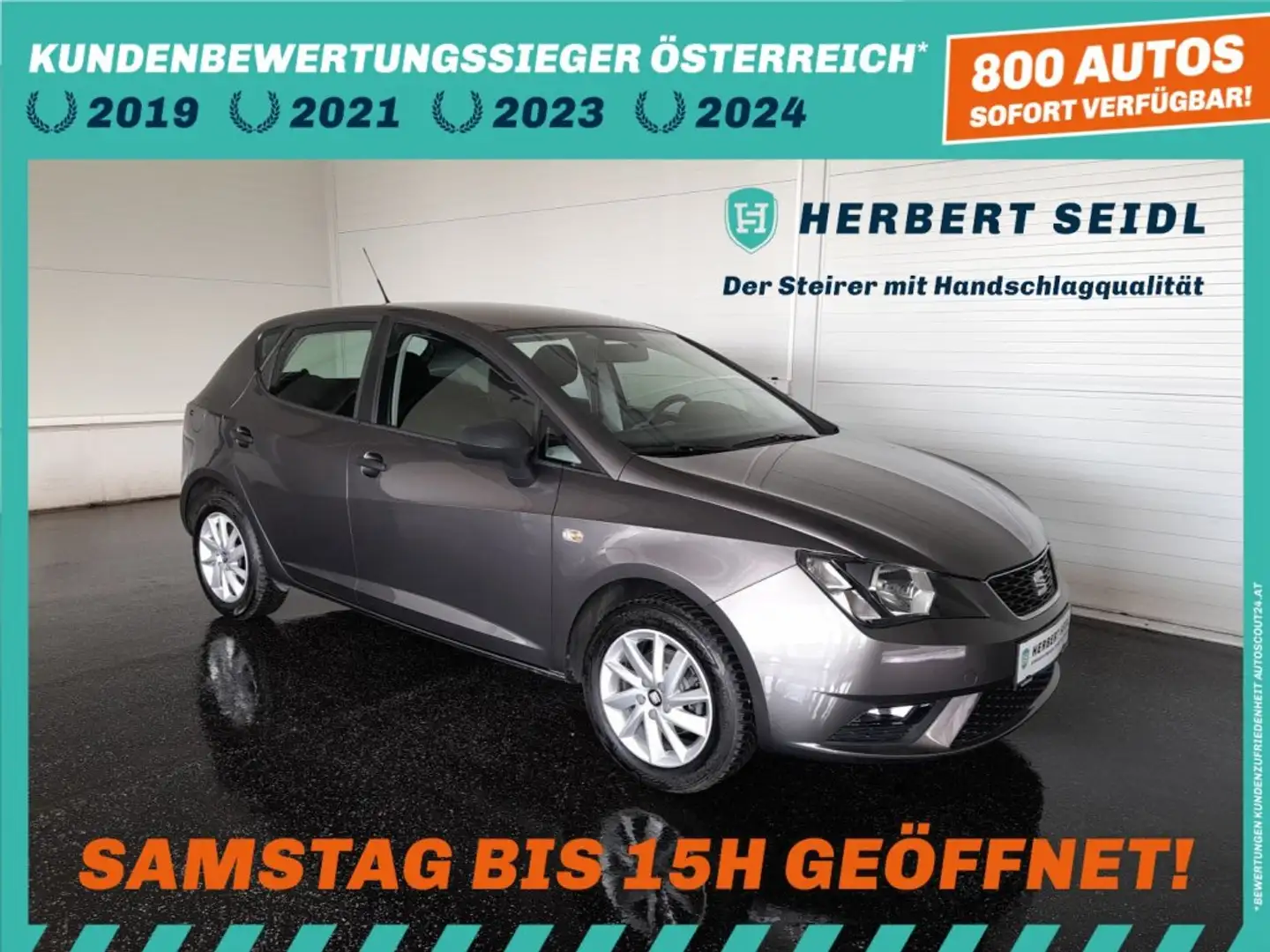 SEAT Ibiza 1,0 *ALU / KLIMA / ISOFIX / FREISPRECHEINRICHTUNG / MULTIFUNKTIONSLENKRAD* Grau - 1