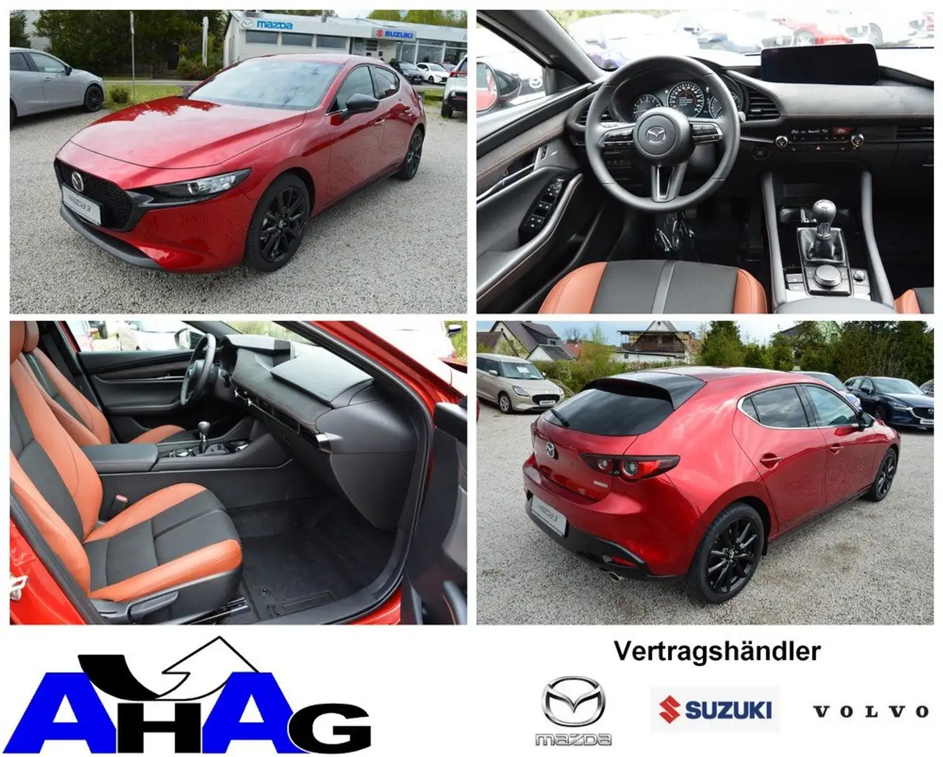 Mazda 3 e-SKYACTIV-G 122 M HYBRID NAGISA *Leder+LED+3xPDC* Červená - 1