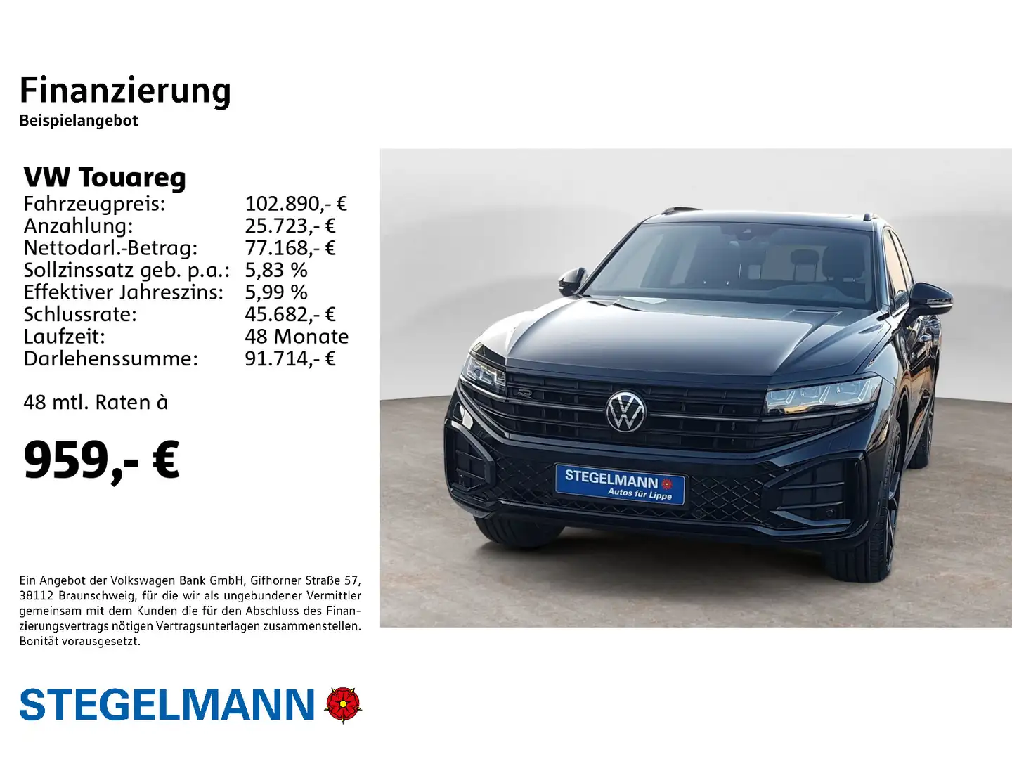Volkswagen Touareg V6 TDI 4M Tiptr.*R-Line*Black-Style*Pano Schwarz - 2