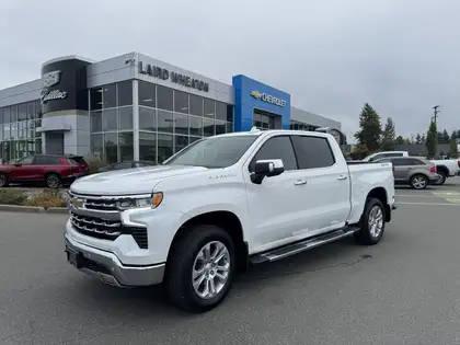 White 2026 Chevrolet Silverado 1500 LTZ Crew Cab 4WD Pickup Truck Four-Wheel Drive Automatic