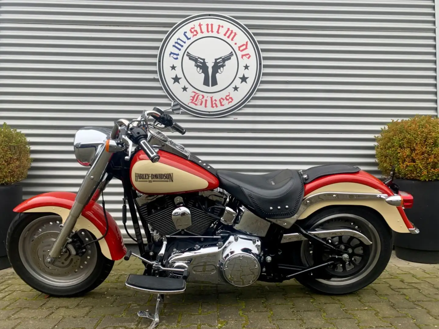 Harley-Davidson Fat Boy Evo Retro Paint' Lacksatz Rood - 2