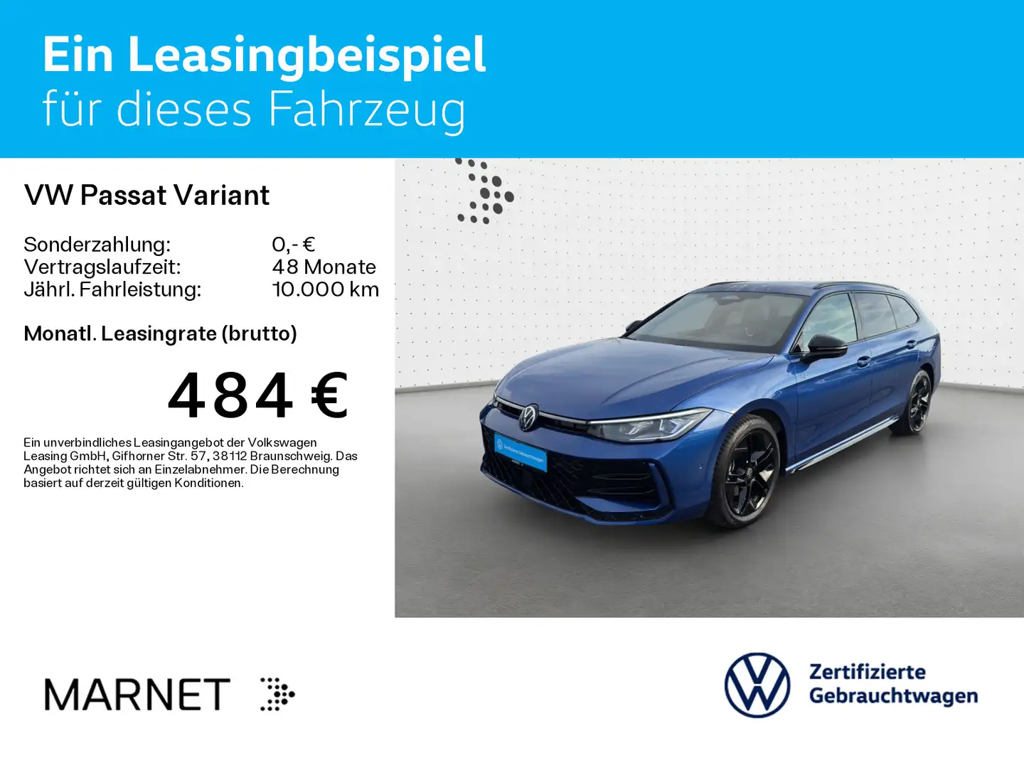 Volkswagen Passat Variant 2.0 TDI DSG R-Line Black Style *N Blau - 2