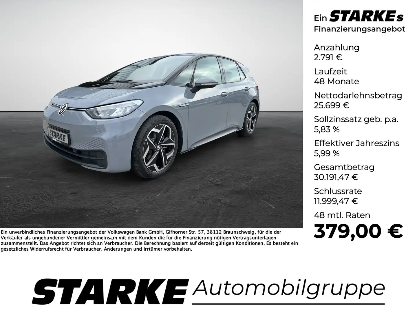 Volkswagen ID.3 Pro Performance Grau - 1