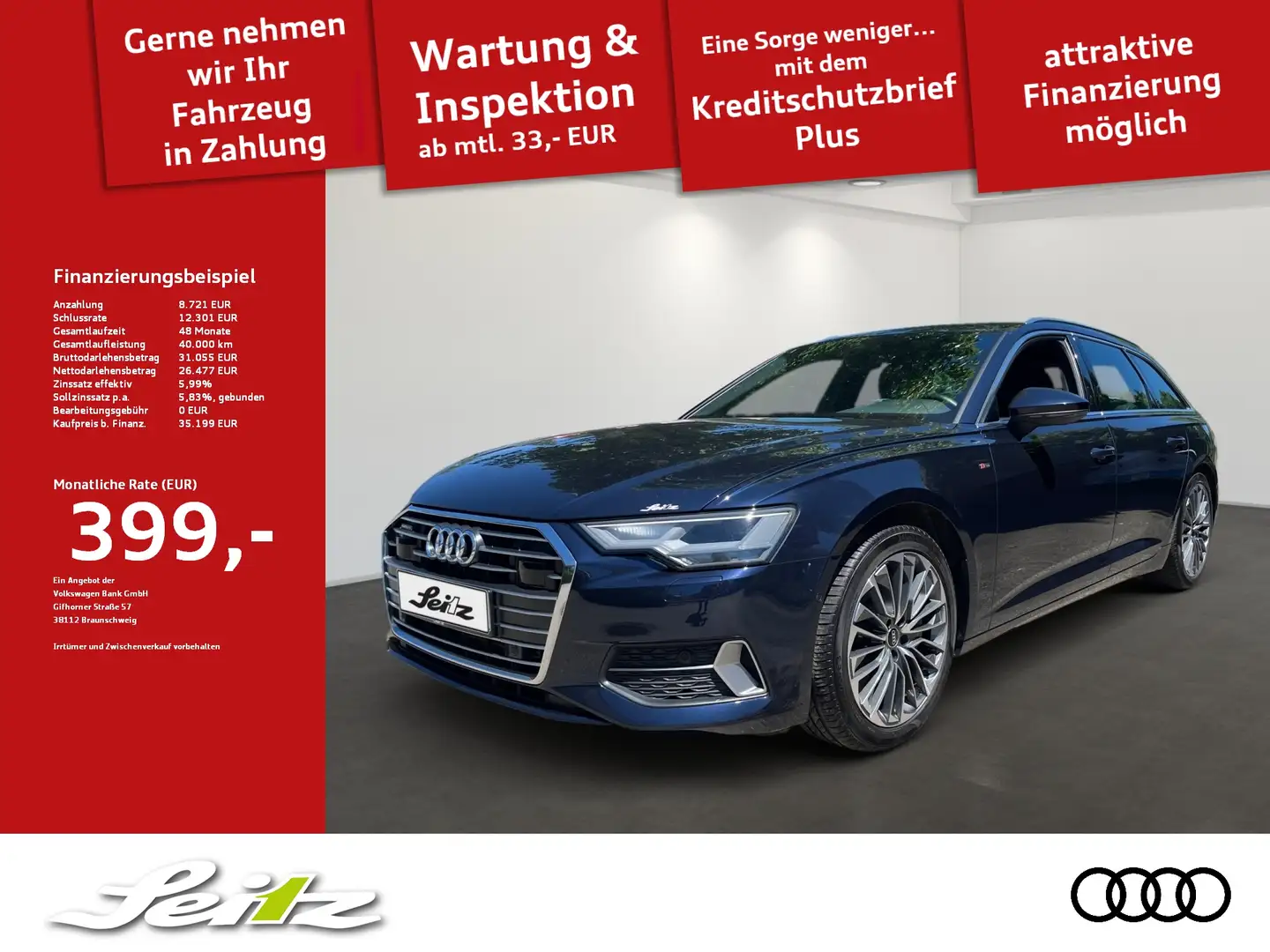 Audi A6 Avant 50 TFSI e quattro sport *AHK*LED*NAVI* Blau - 1