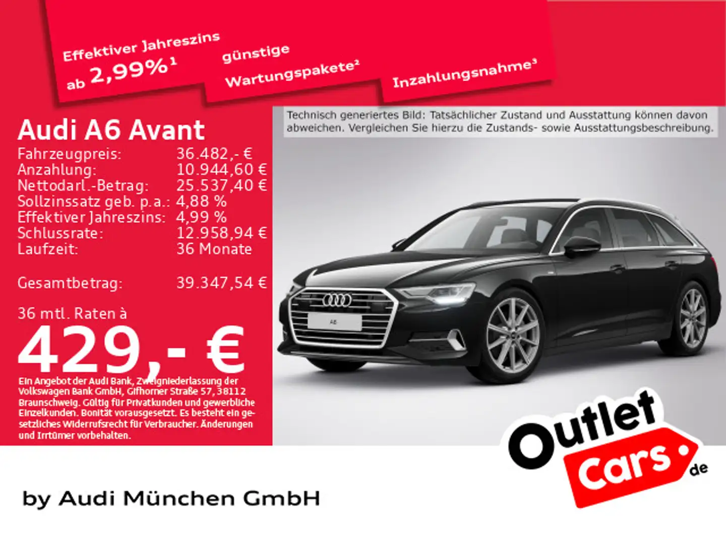 Audi A6 45 TDI qu. S tronic ACC/Virtual/Navi+ Schwarz - 1